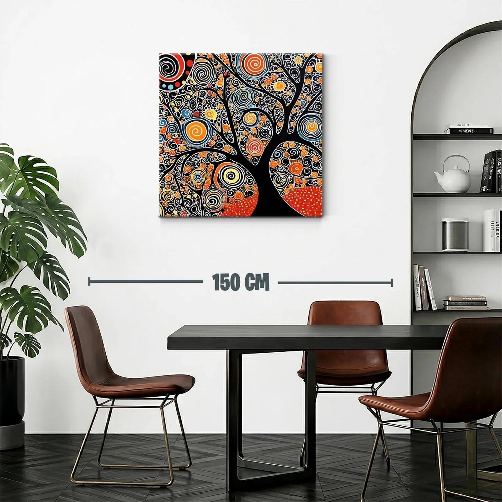 Árbol de espirales con vibrantes tonos otoñales — miniatura 2