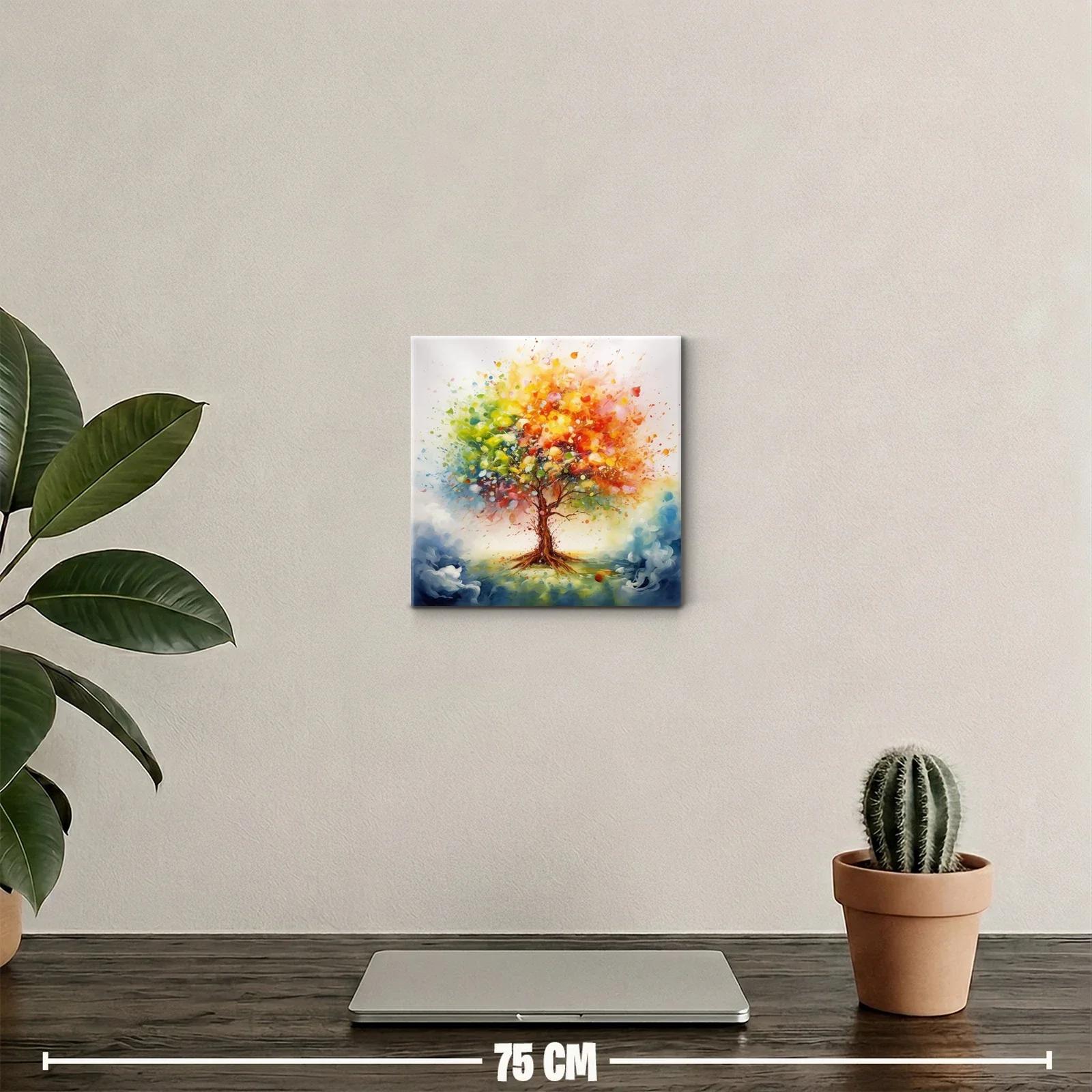 Árbol multicolor en explosión de luz y energía — miniatura 2