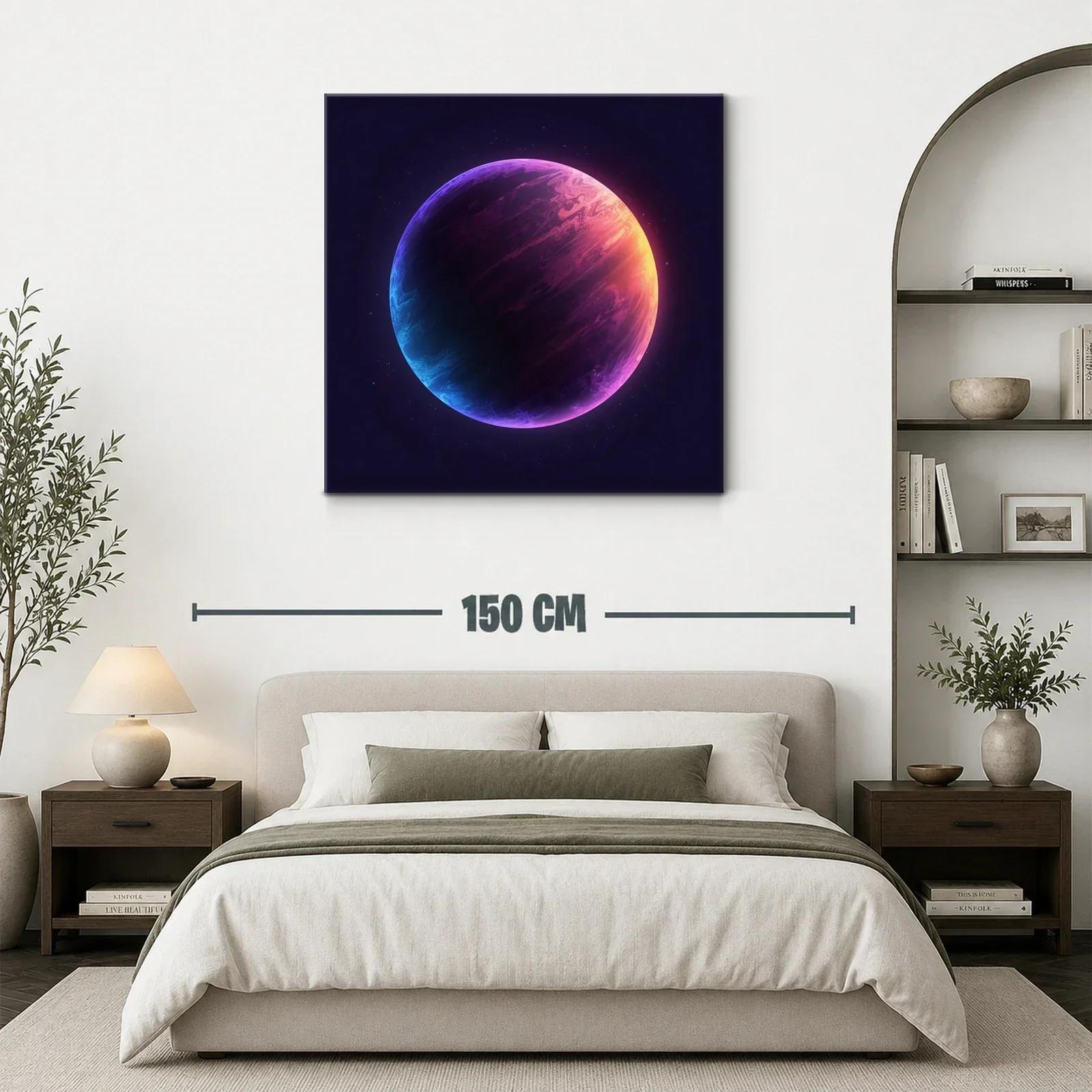 Planeta brillante con tonos púrpura y azul cósmico — miniatura 3