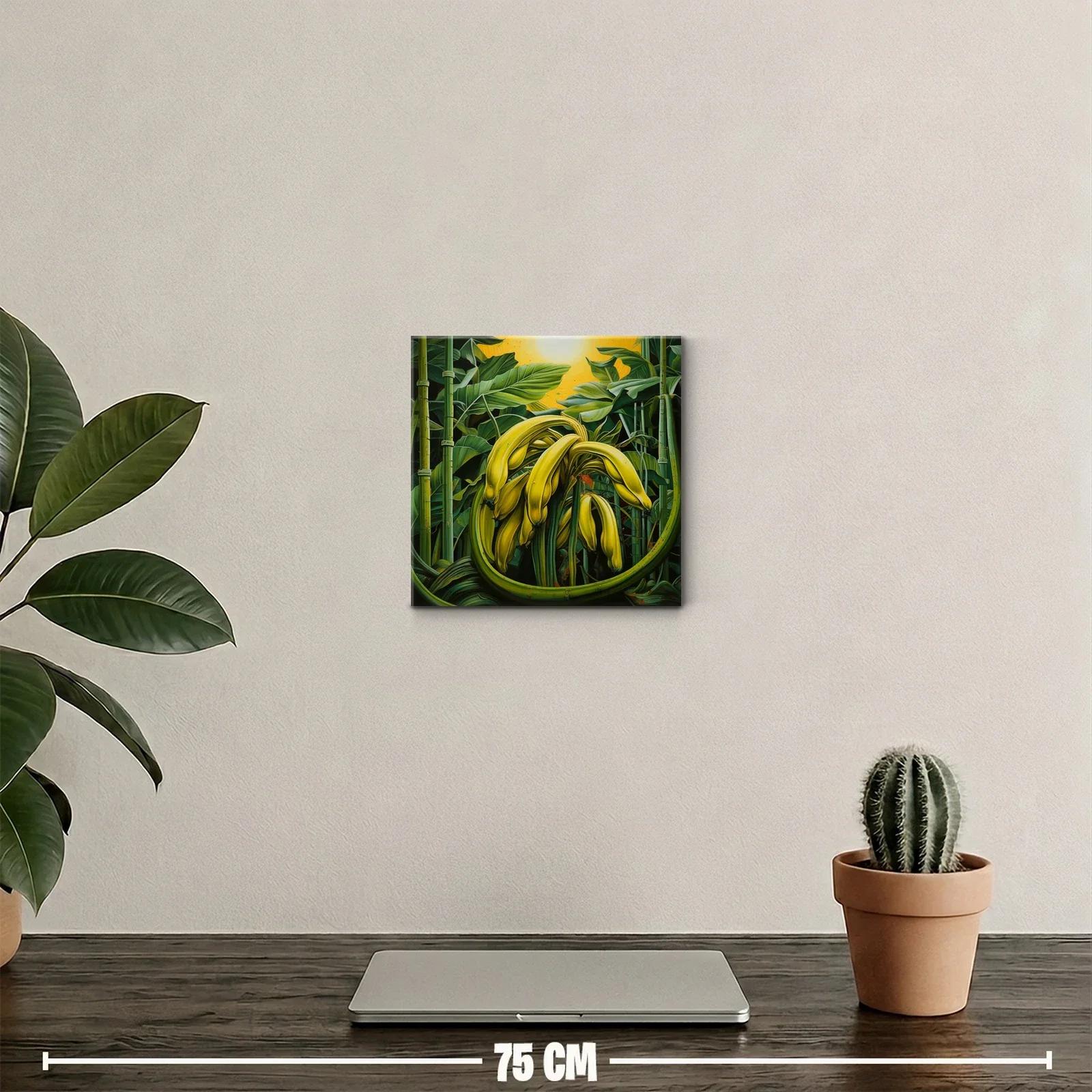 Cuadro vibrante de plátanos maduros bajo el sol tropical — miniatura 2