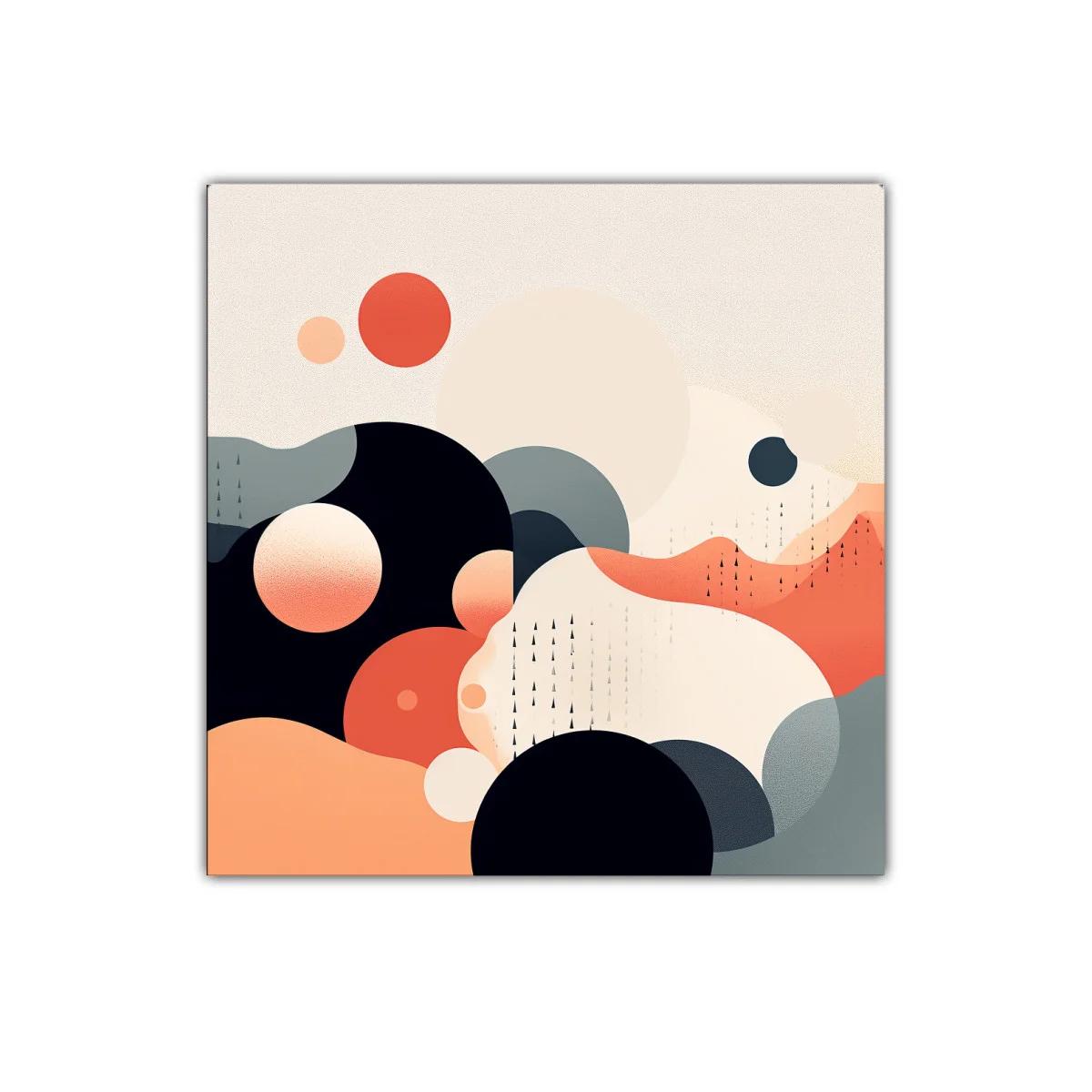 Composición abstracta con círculos en tonos cálidos y neutros — imagen principal