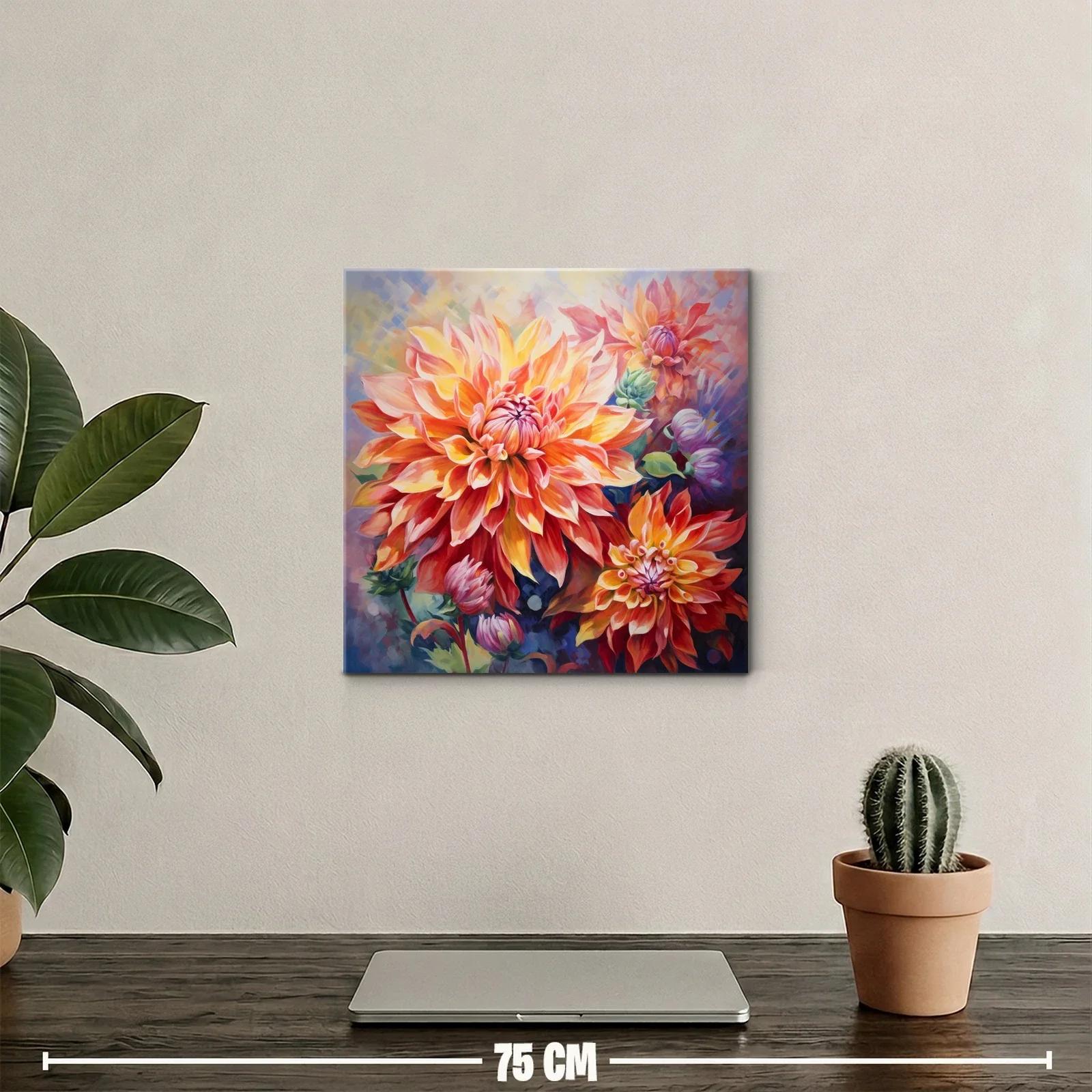 Brillante composición floral en tonos cálidos vibrantes — miniatura 2