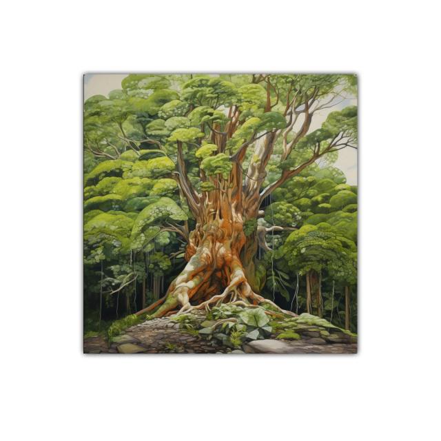 Impresionante árbol antiguo con follaje vibrante