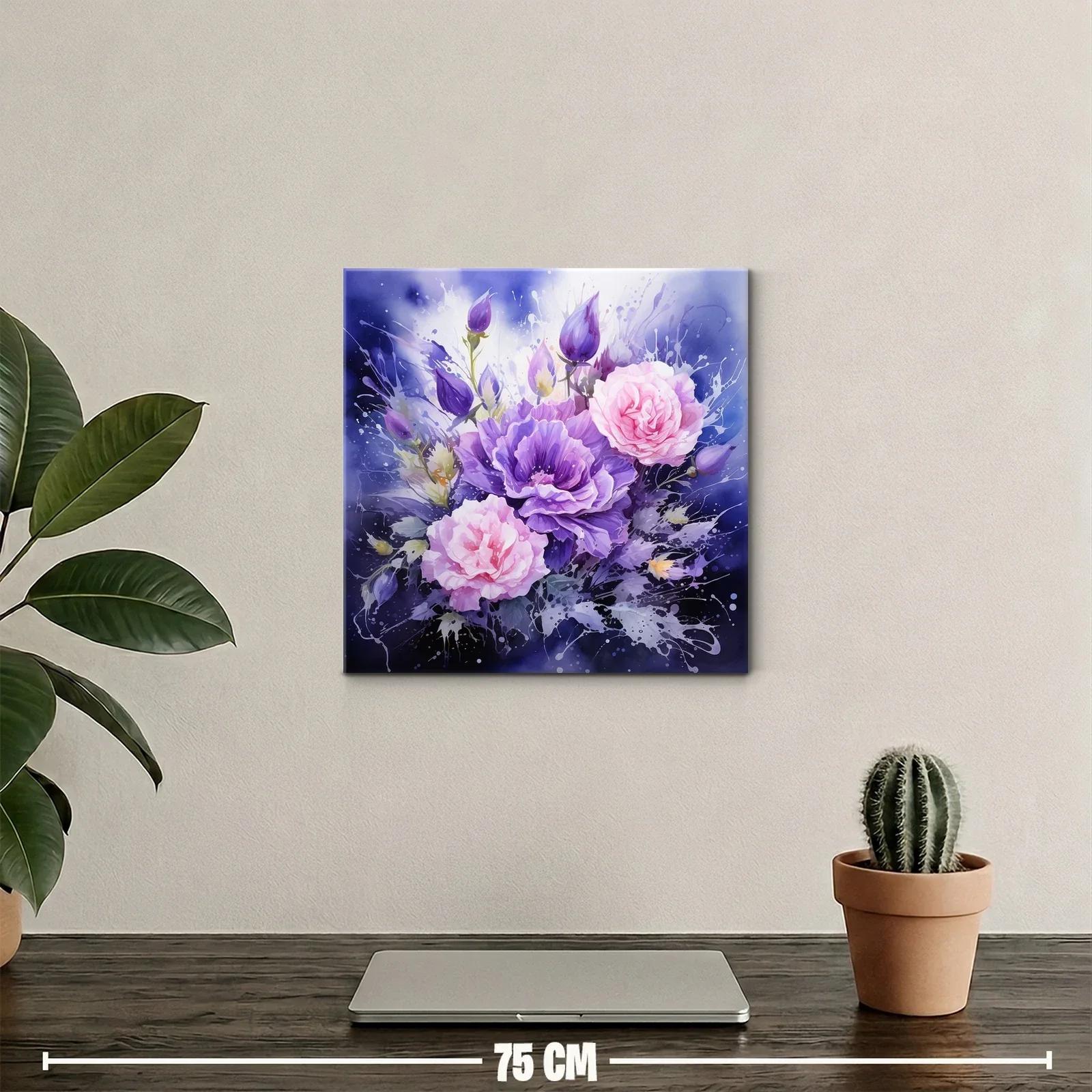 Ramo de flores en tonos violetas y rosa pastel — miniatura 2