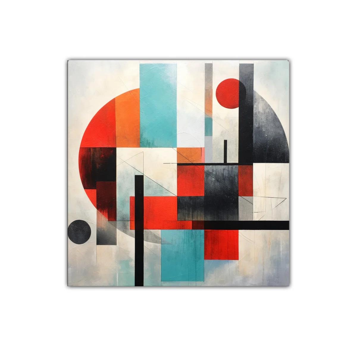 Composición abstracta con formas geométricas y colores vibrantes — imagen principal