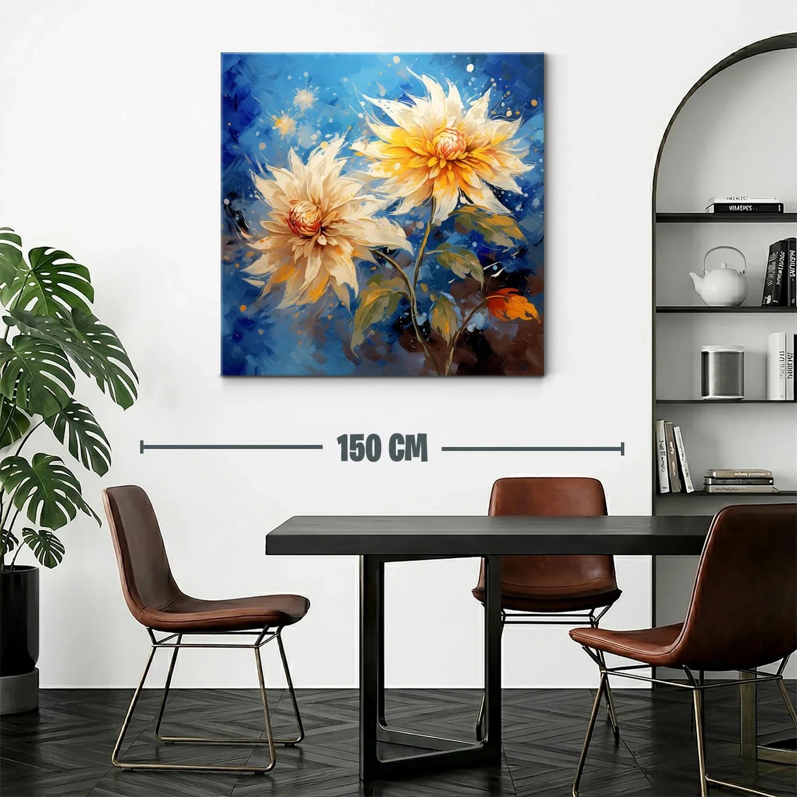 Flores luminosas en vibrantes tonos cálidos y fríos — miniatura 2