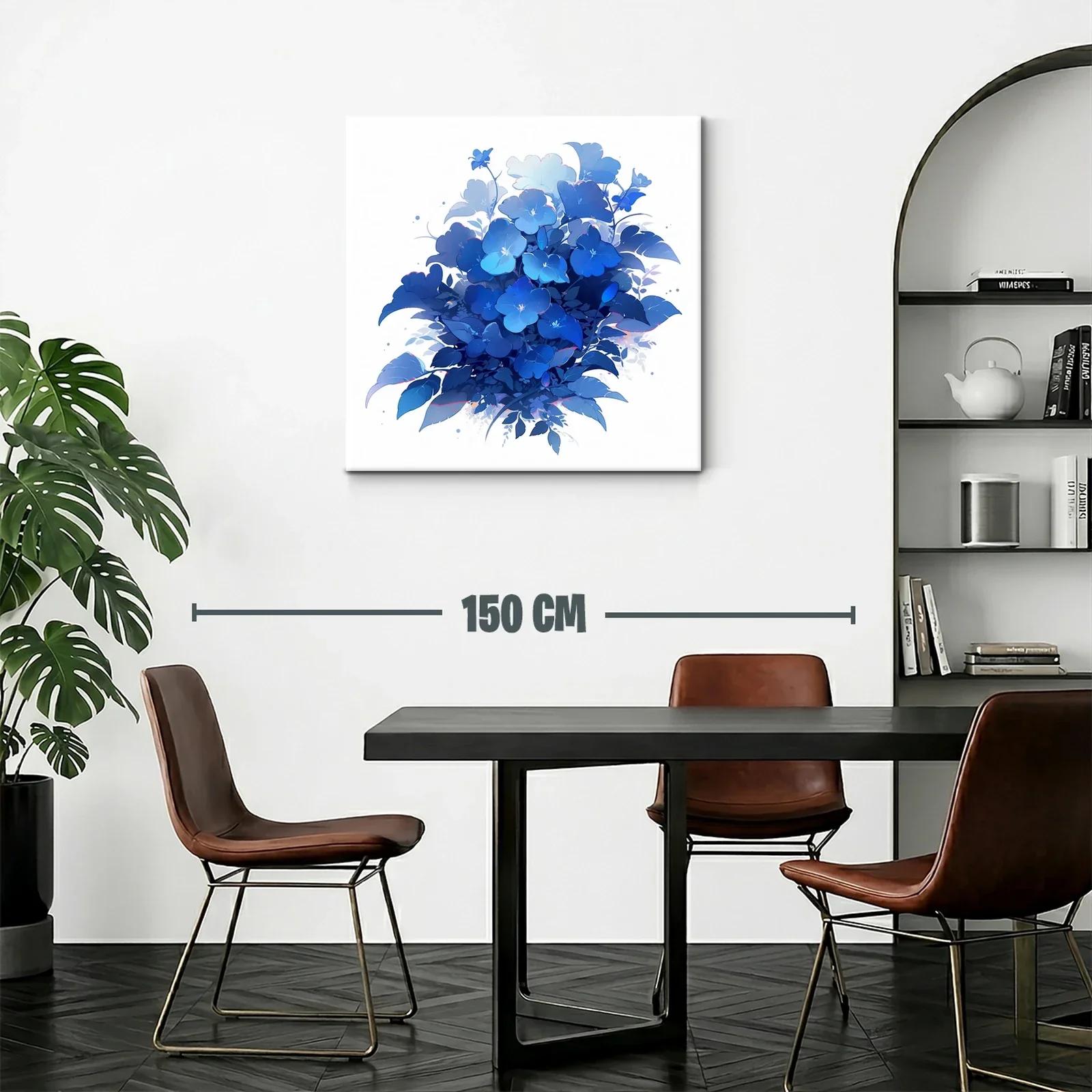 Ramo de flores azules en tonos vibrantes y delicados — miniatura 2