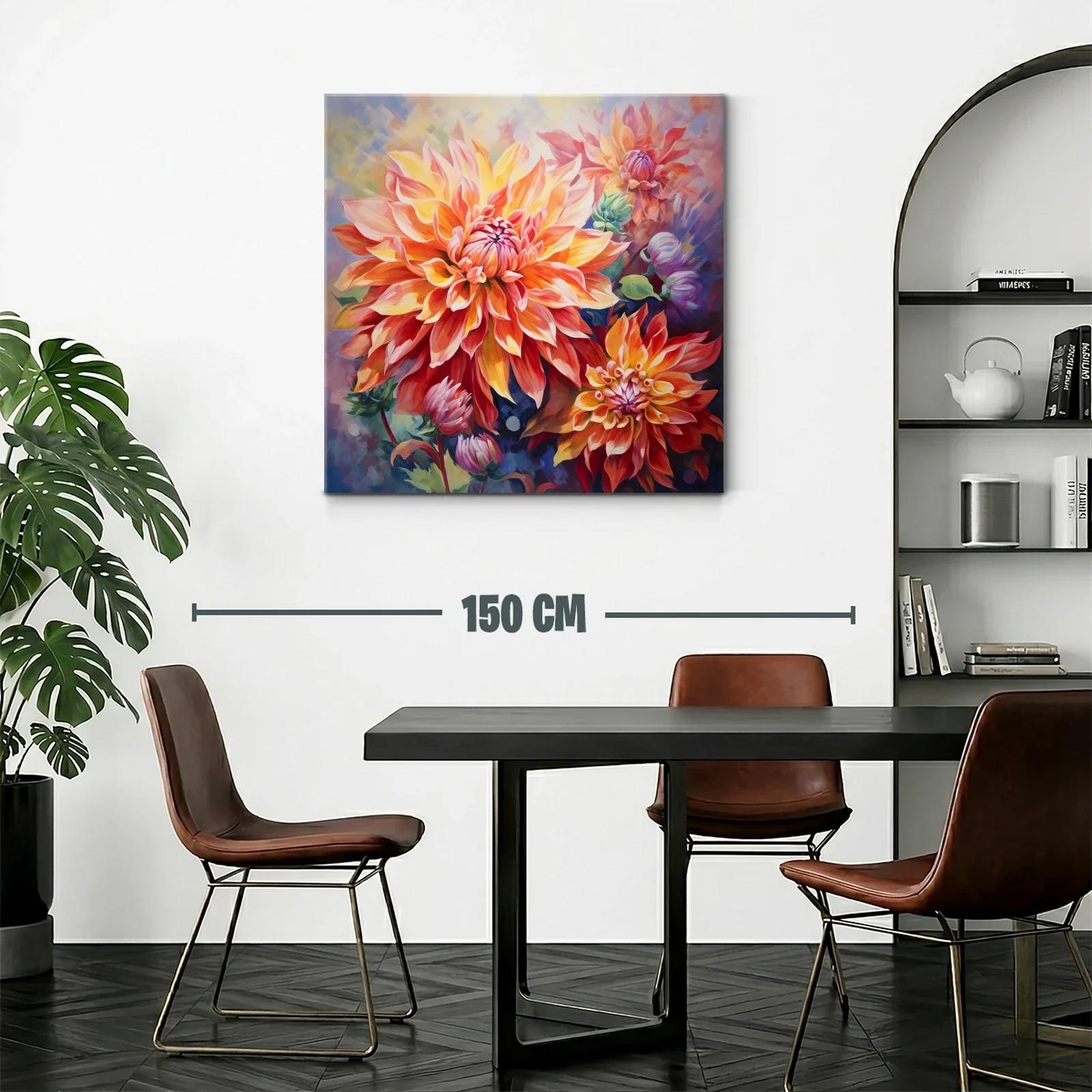 Brillante composición floral en tonos cálidos vibrantes — miniatura 2
