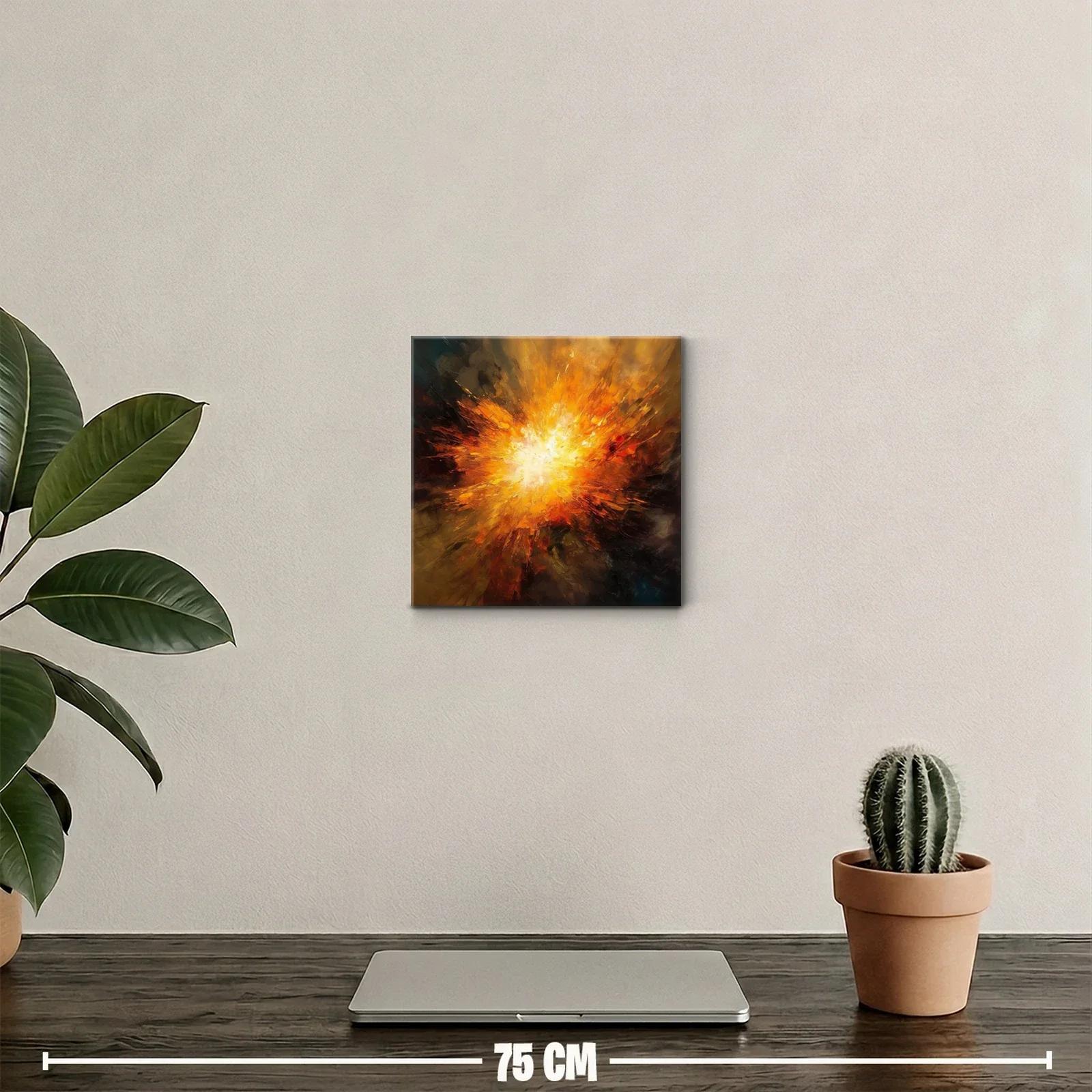 Explosión de luz cálida en explosión abstracta vibrante — miniatura 2