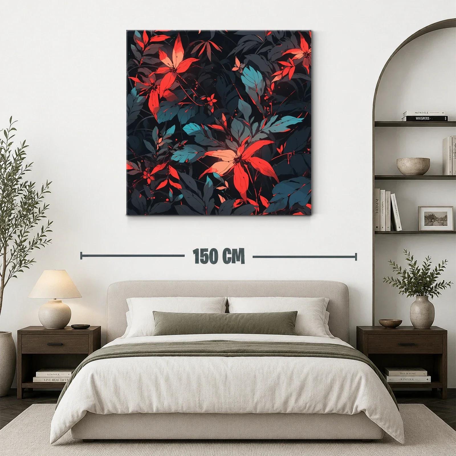 Flores rojas vibrantes sobre fondo oscuro elegante — miniatura 3