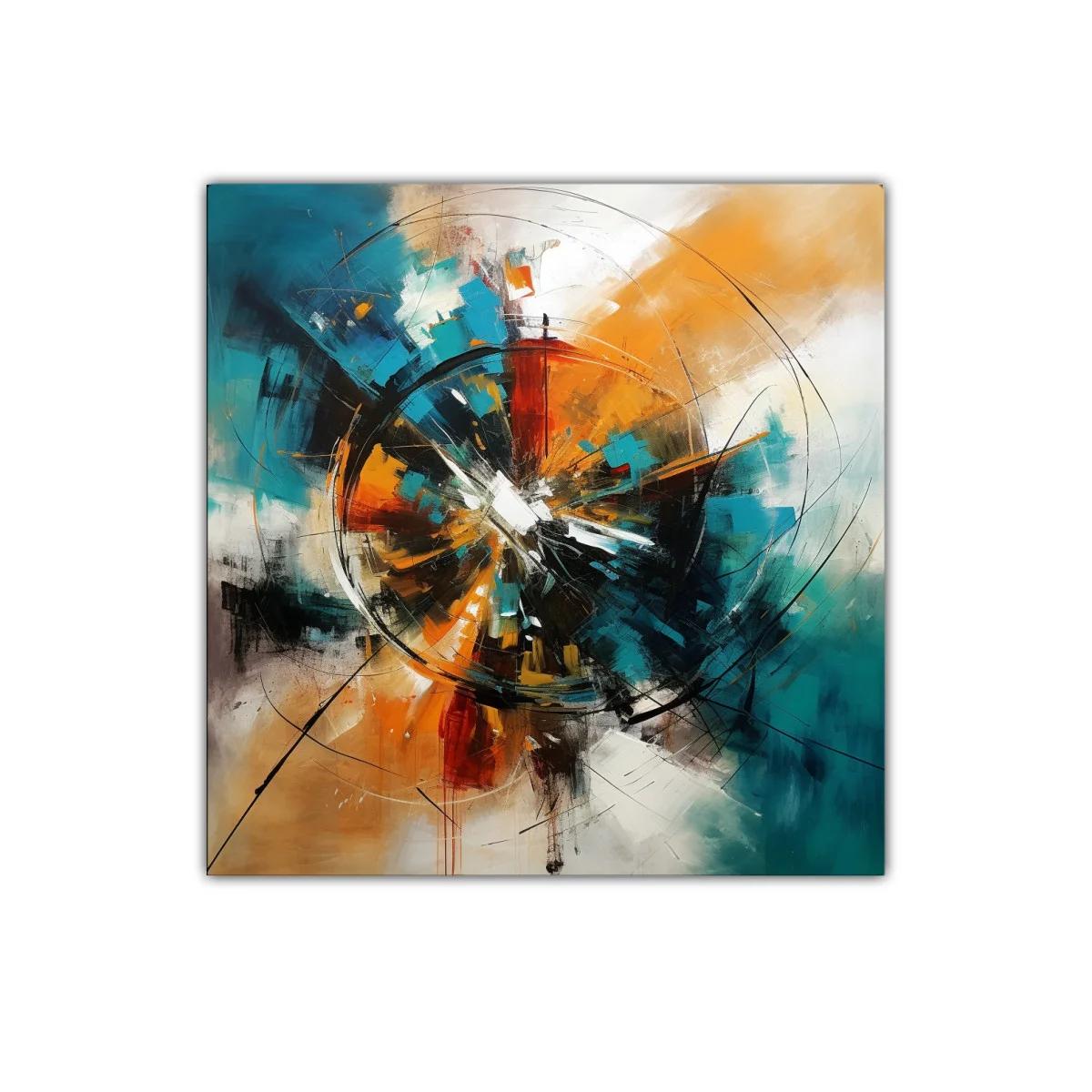 Cuadro Abstracto con Explosión de Colores Vibrantes — miniatura 1