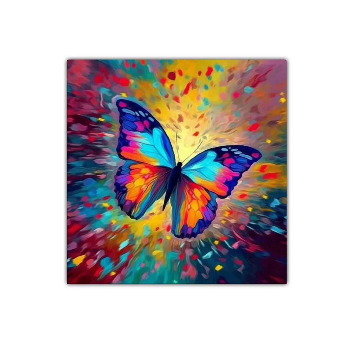 Mariposa colorida vibrante en explosión de luz y energía — imagen principal