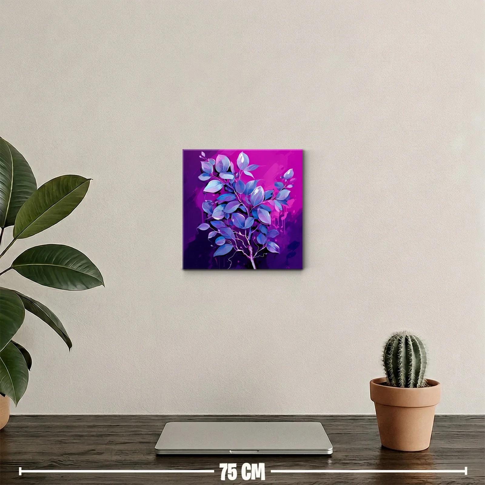 Elegante composición floral en tonos violetas y azules — miniatura 2