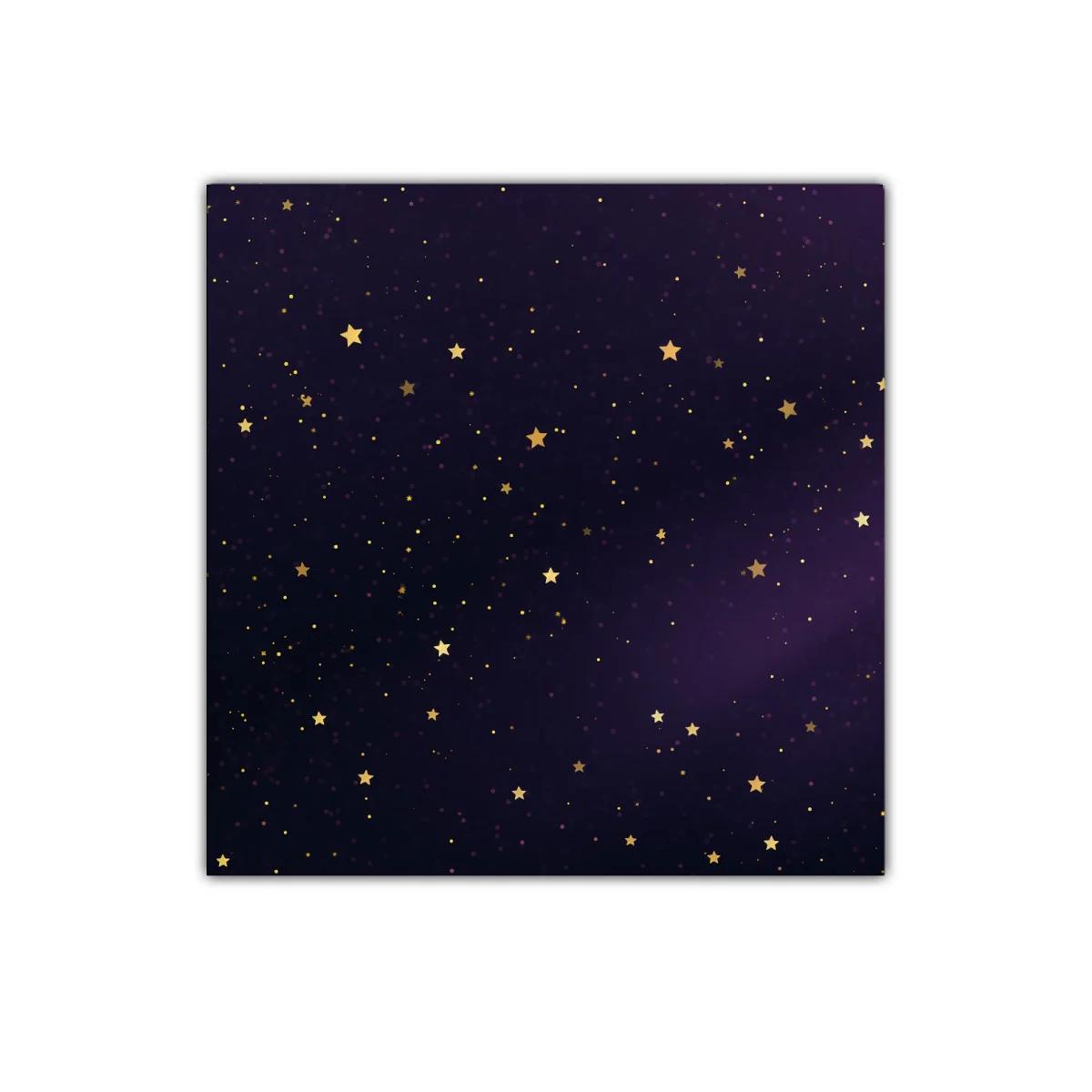 Cuadro Estrellado con Fondo Nocturno en Tonos Morados — imagen principal