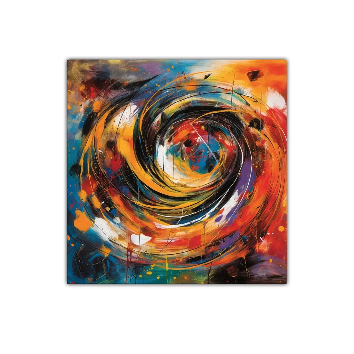 Composición dinámica con espiral multicolor vibrante — imagen principal