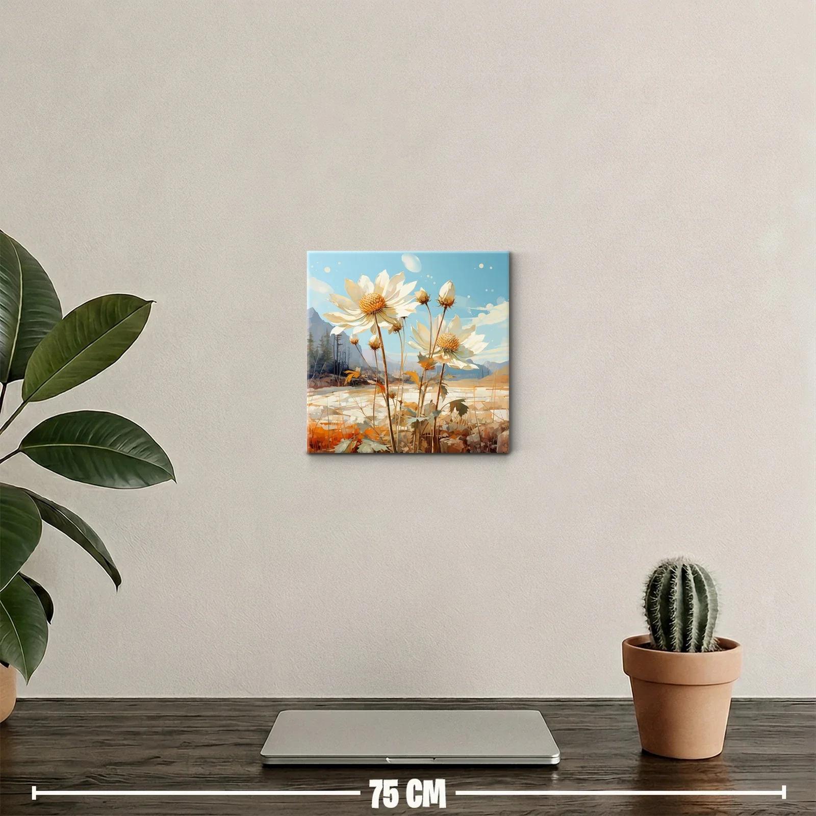 Flores luminosas en paisaje natural sereno — miniatura 2