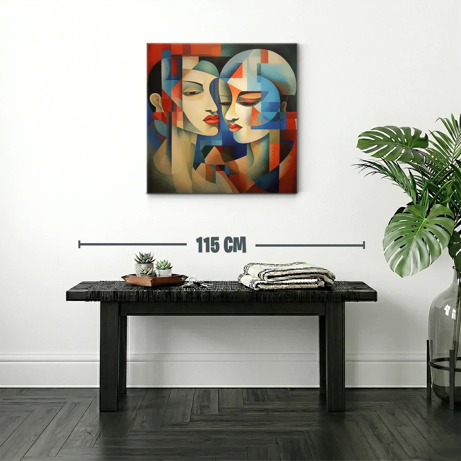 Retratos abstractos en tonos cálidos y fríos vibrantes — miniatura 2