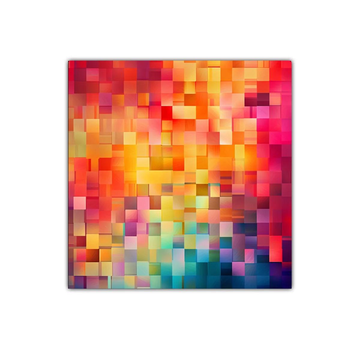 Cuadro abstracto en colores vivos y tonos cálidos — imagen principal