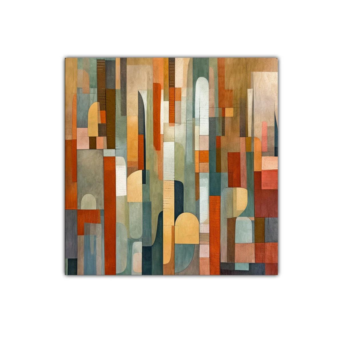 Composición abstracta con formas geométricas y tonos cálidos — imagen principal