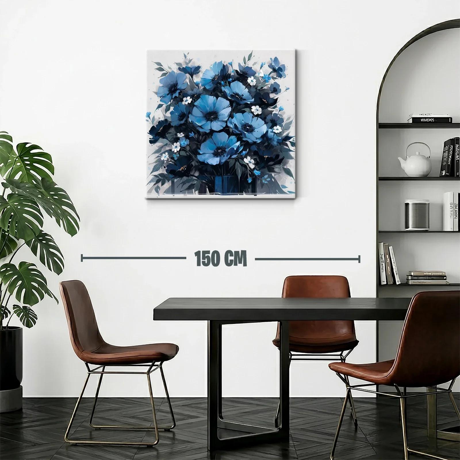 Ramo de flores en tonos azules con toque elegante — miniatura 2
