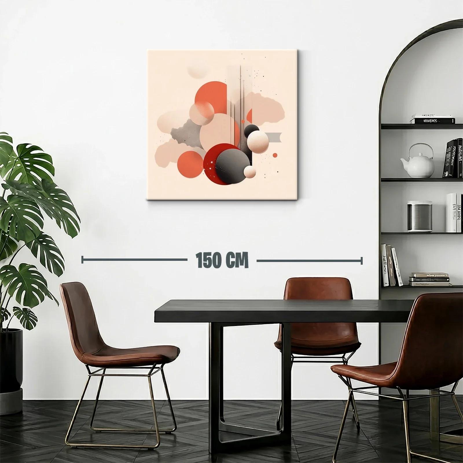 Composición abstracta con formas circulares y tonalidades cálidas — miniatura 2