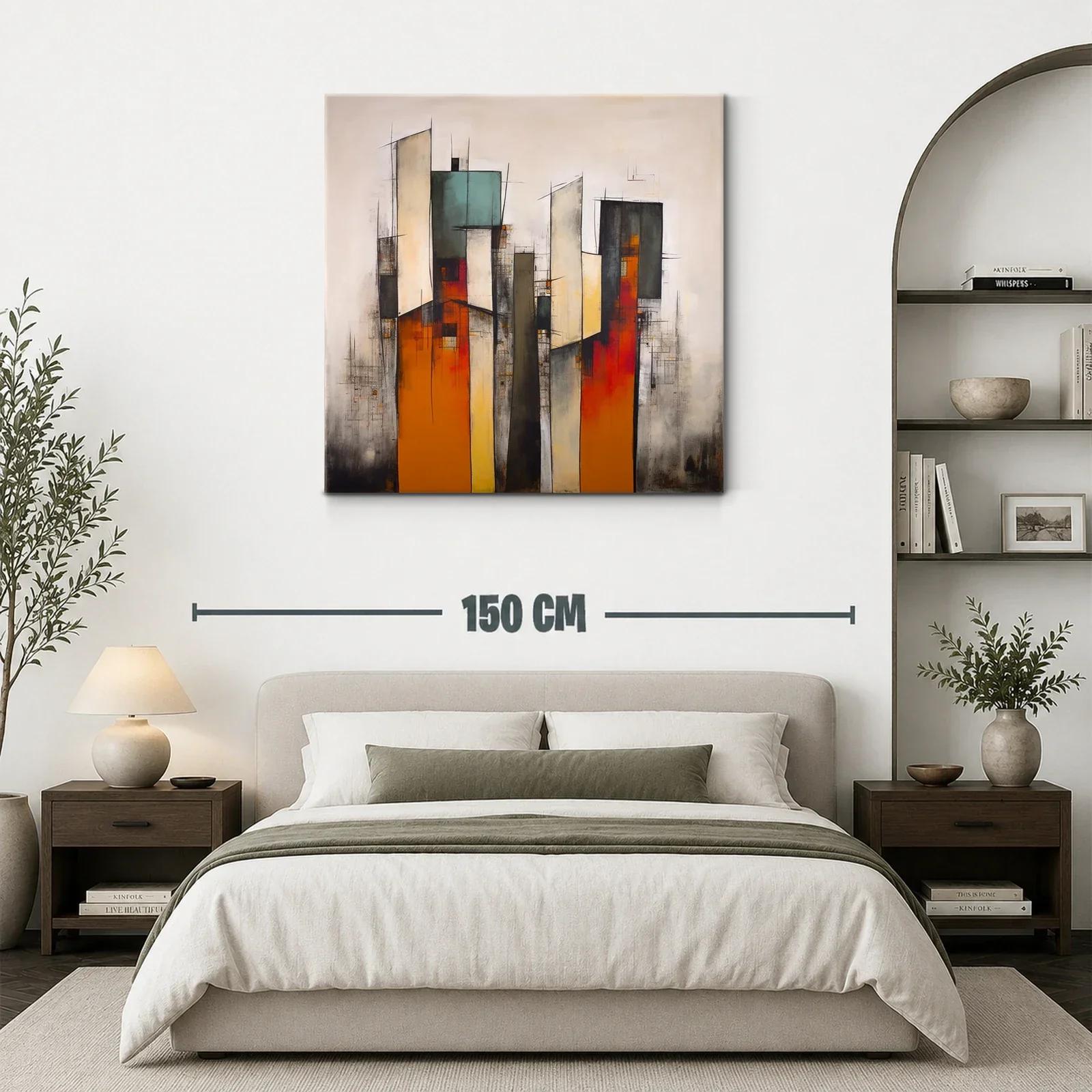Composición abstracta con formas geométricas y tonos cálidos — miniatura 3