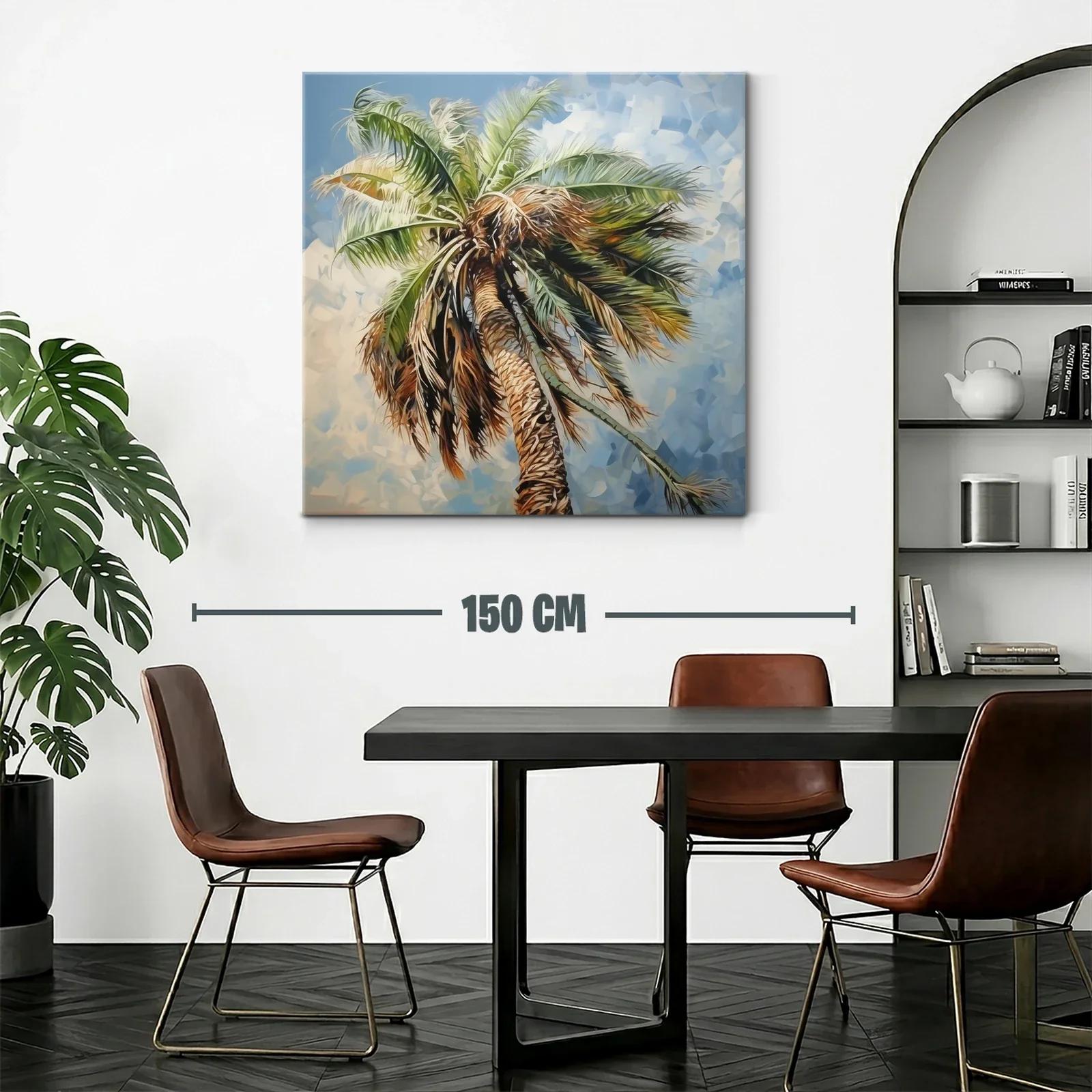 Palmera soleada con cielo azul brillante — miniatura 2