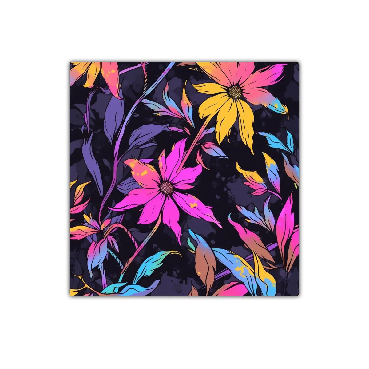 Flores vibrantes con colores intensos y fondo oscuro — imagen principal