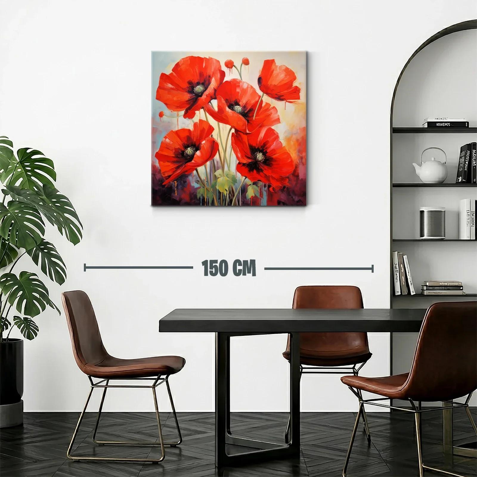 Vibrante composición de amapolas rojas sobre fondo suave — miniatura 2