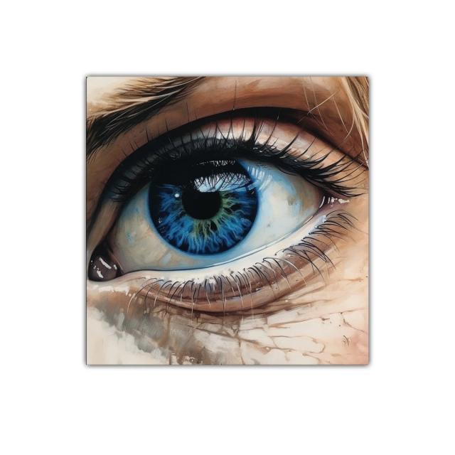 Cuadro Decorativo Ojo Azul con Detalles Realistas Impactante