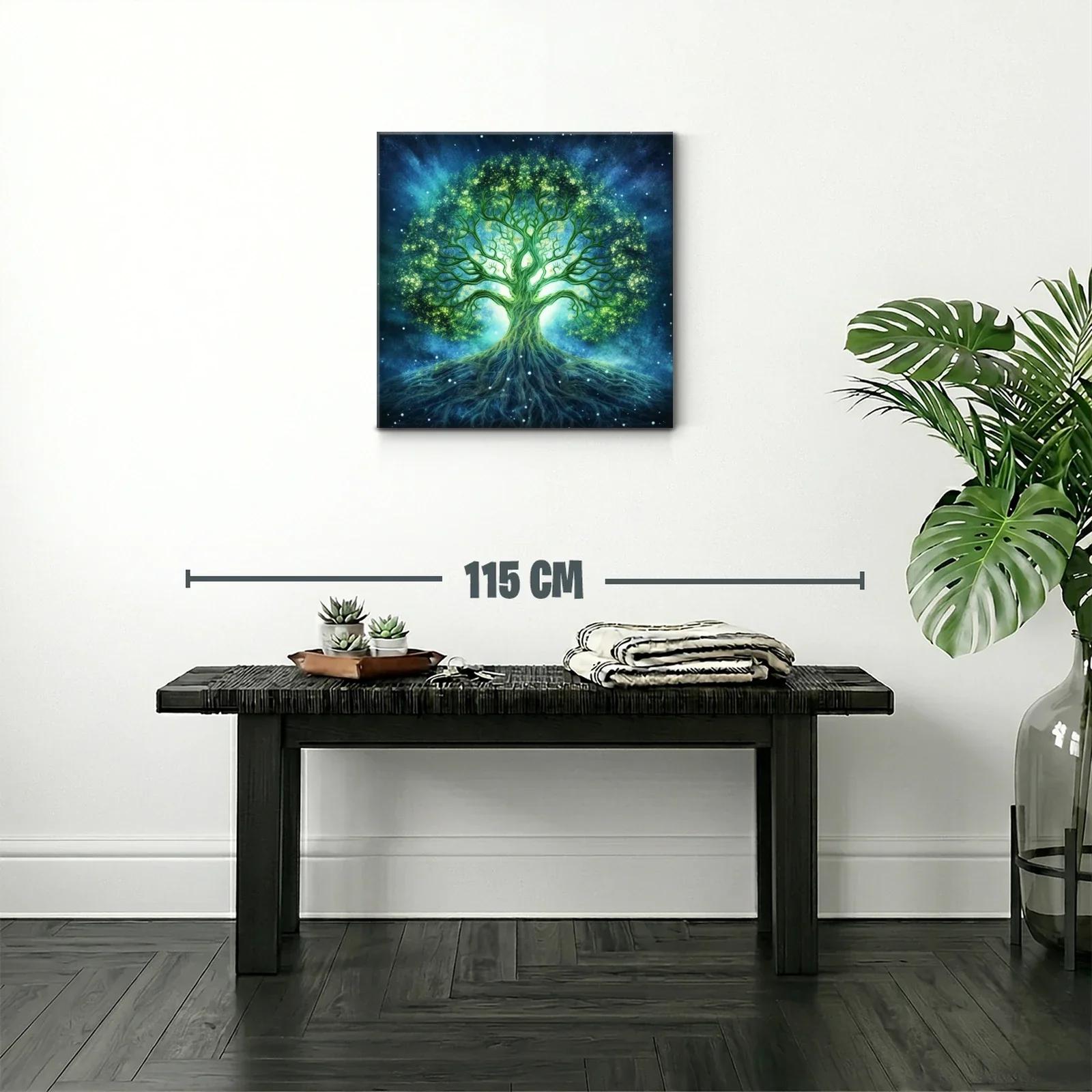 Árbol de la Vida luminoso en tonos azules y verdes — miniatura 2