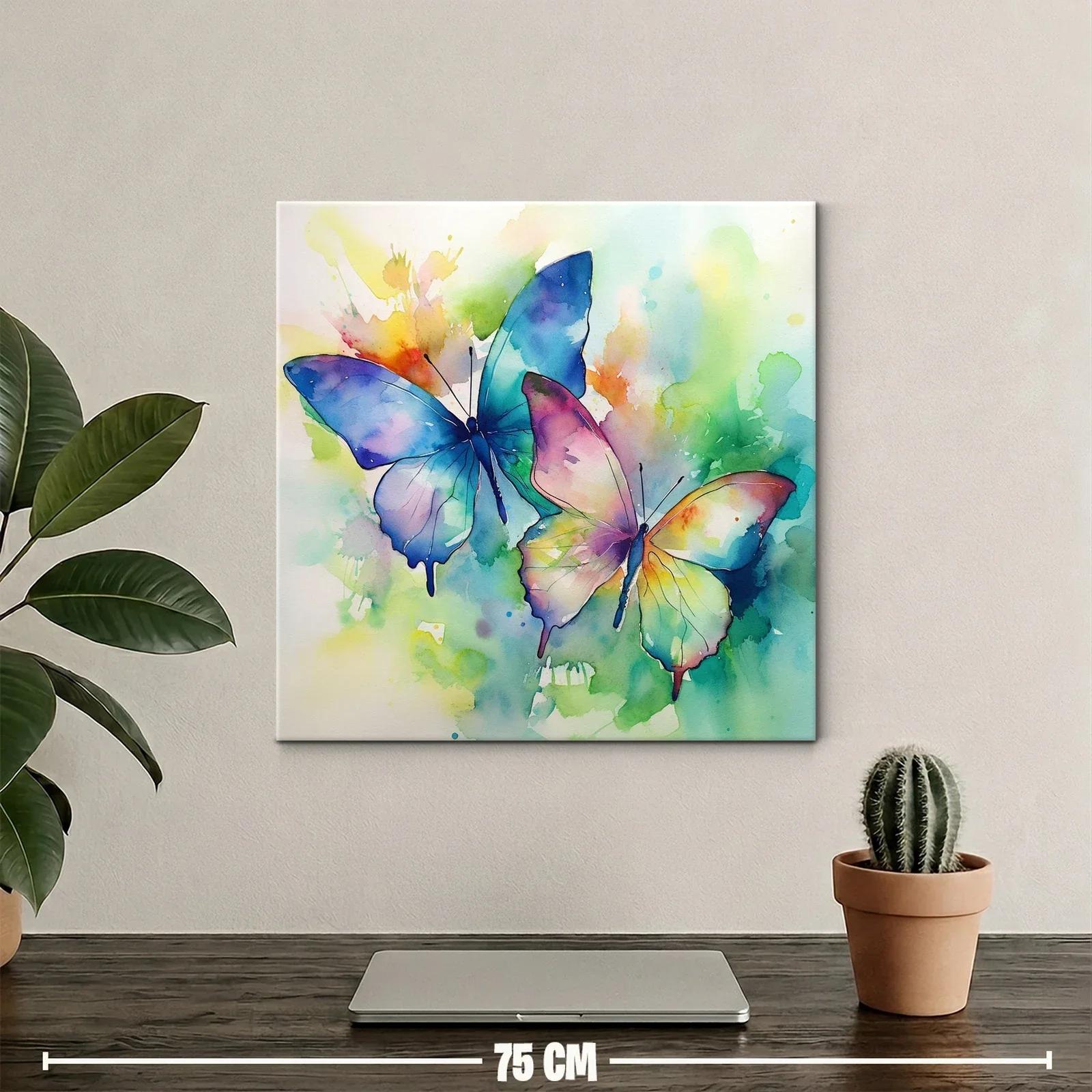 Mariposas vibrantes con acuarelas en tonos intensos y suaves — miniatura 2