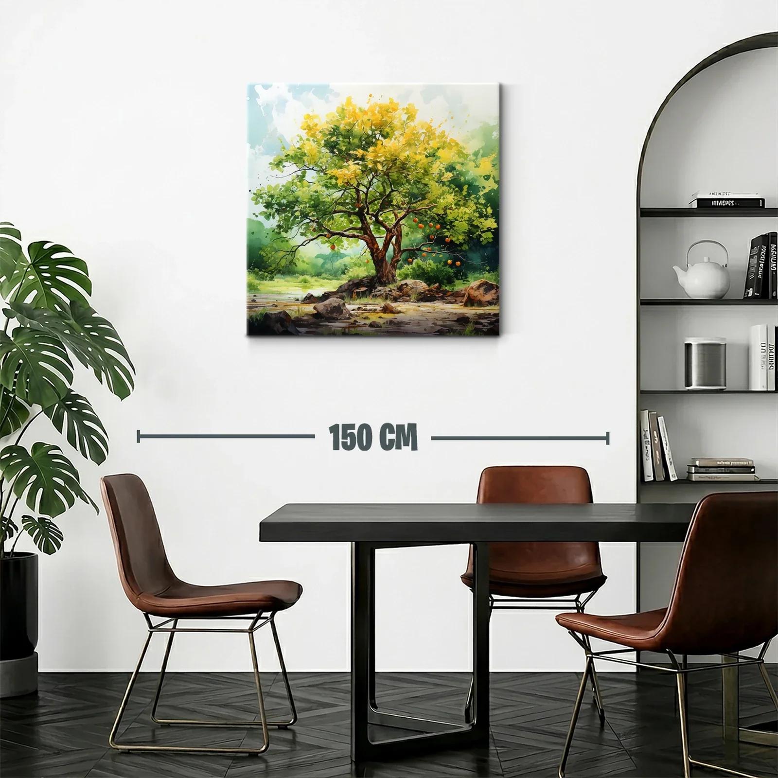 Árbol frutal lleno de vida en paisaje natural sereno — miniatura 2