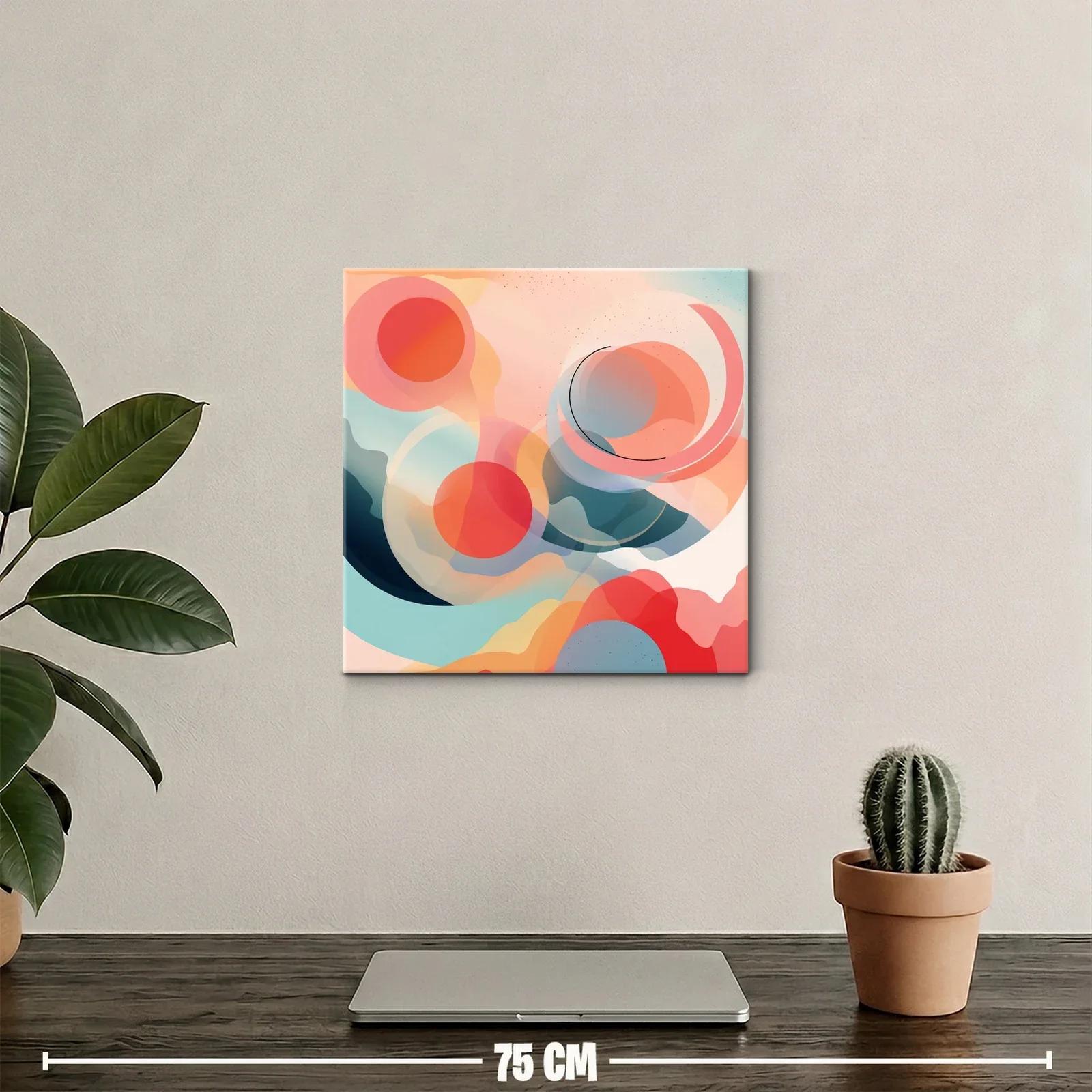 Composición abstracta con círculos y transparencias cálidas — miniatura 2