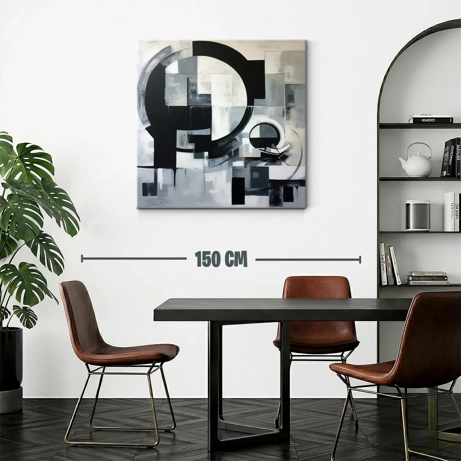 Composición abstracta con círculos y tonos neutros — miniatura 2