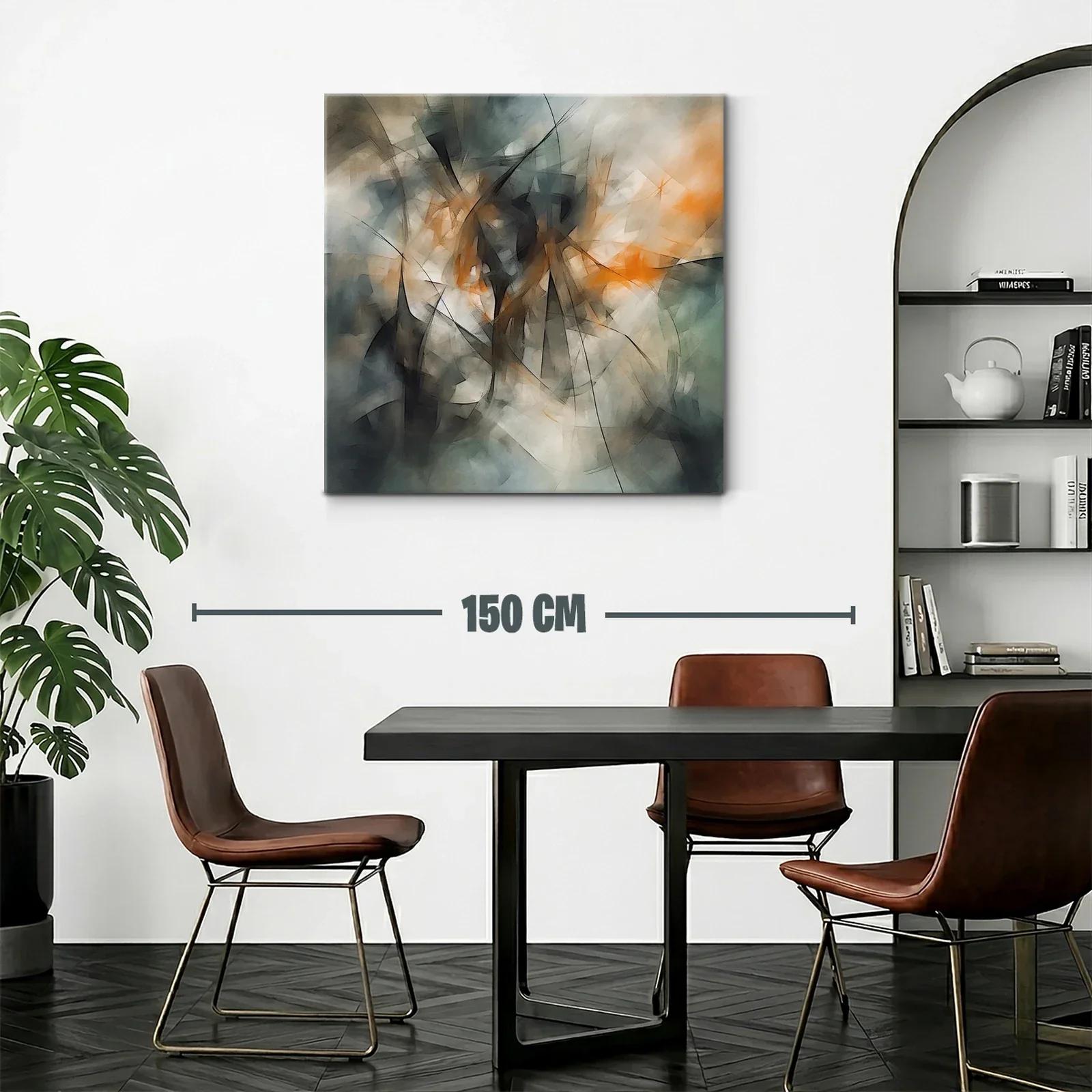 Composición abstracta en tonos cálidos y neutros — miniatura 2
