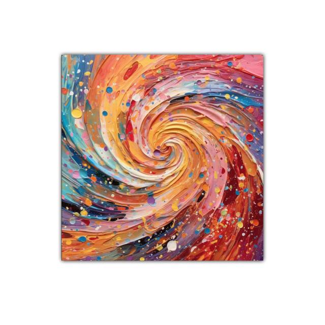 Cuadro Decorativo Espiral de Colores Vibrantes