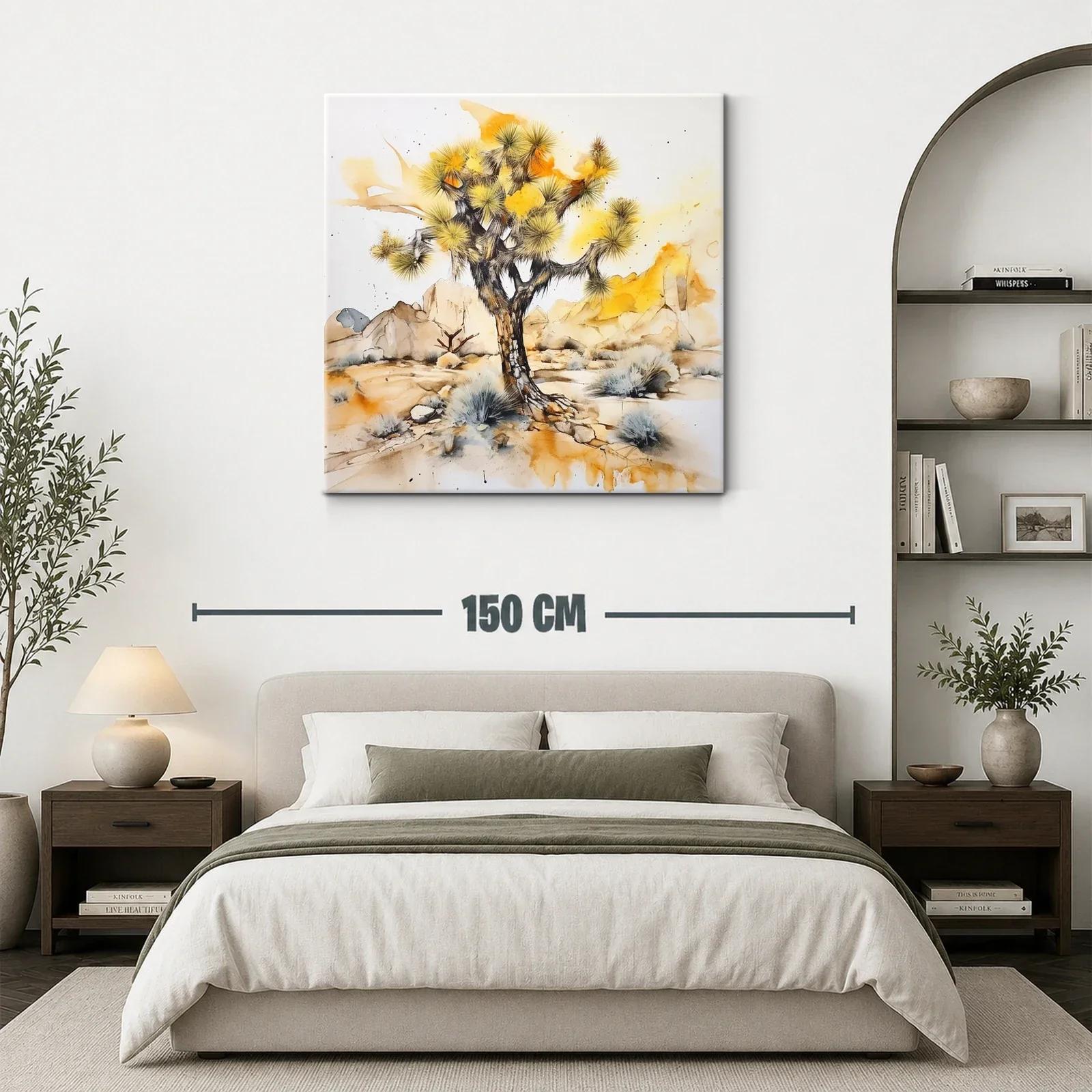 Paisaje desértico con árbol y atmósfera cálida y serena — miniatura 3