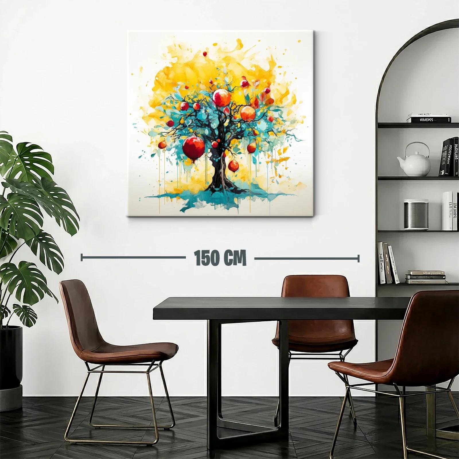 Árbol vibrante con frutos en tonos cálidos y frescos — miniatura 2
