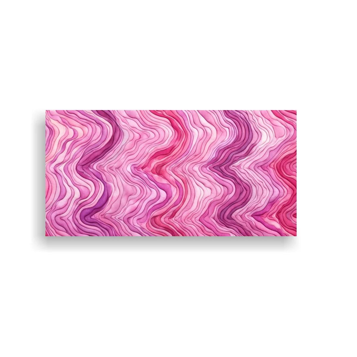 Cuadro patrón ondulado rosa con líneas sinuosas — imagen principal