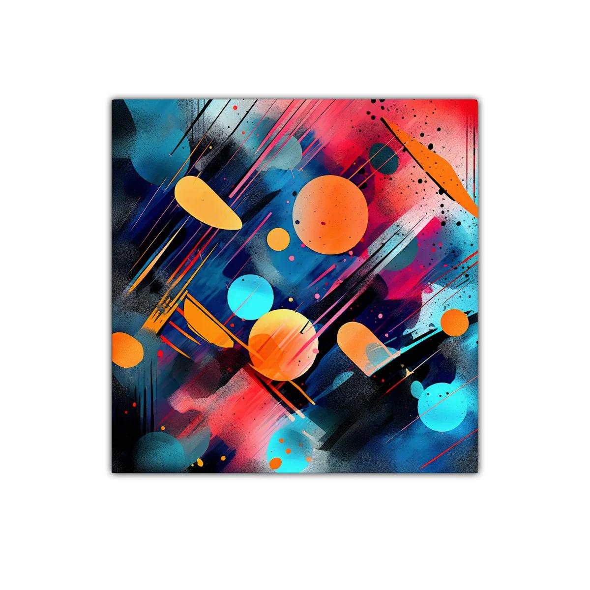Composición abstracta con esferas vibrantes en movimiento — imagen principal