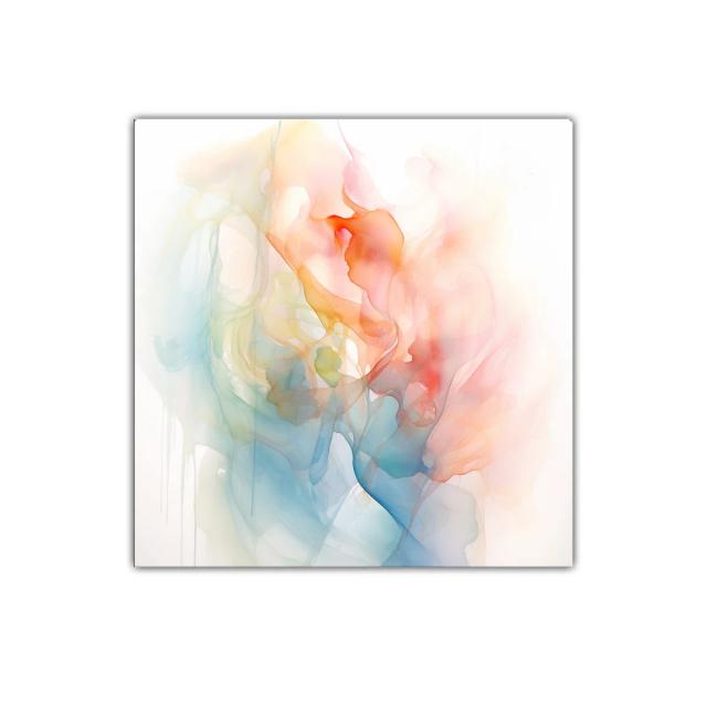 Composición abstracta en suaves tonalidades acuarela