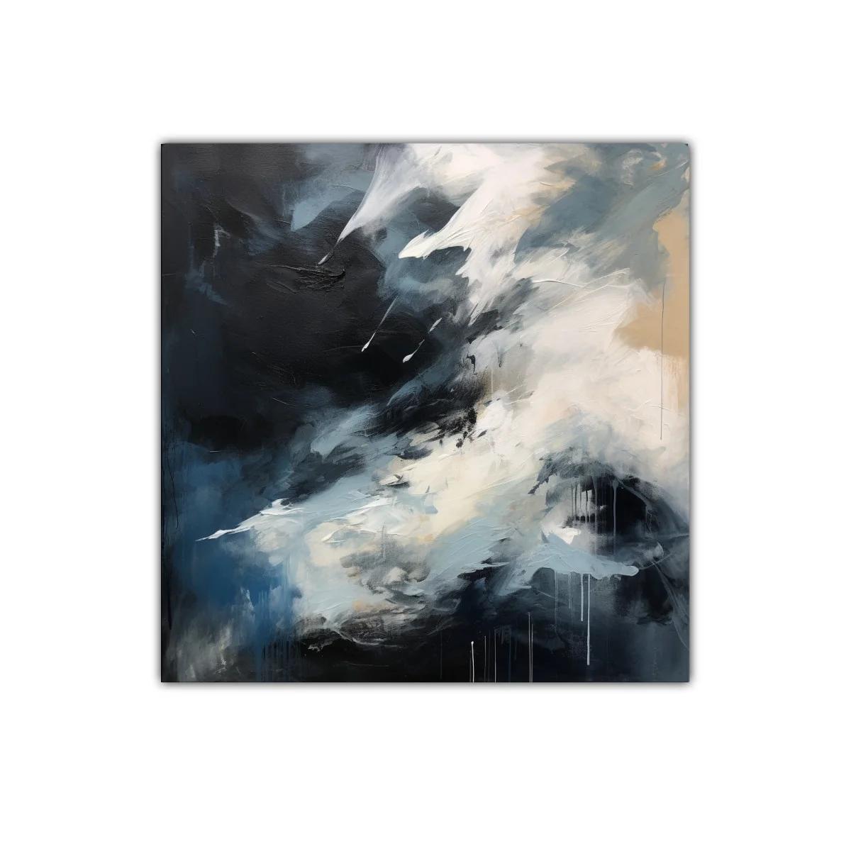 Cuadro abstracto en tonos oscuros y claros para ambientes modernos