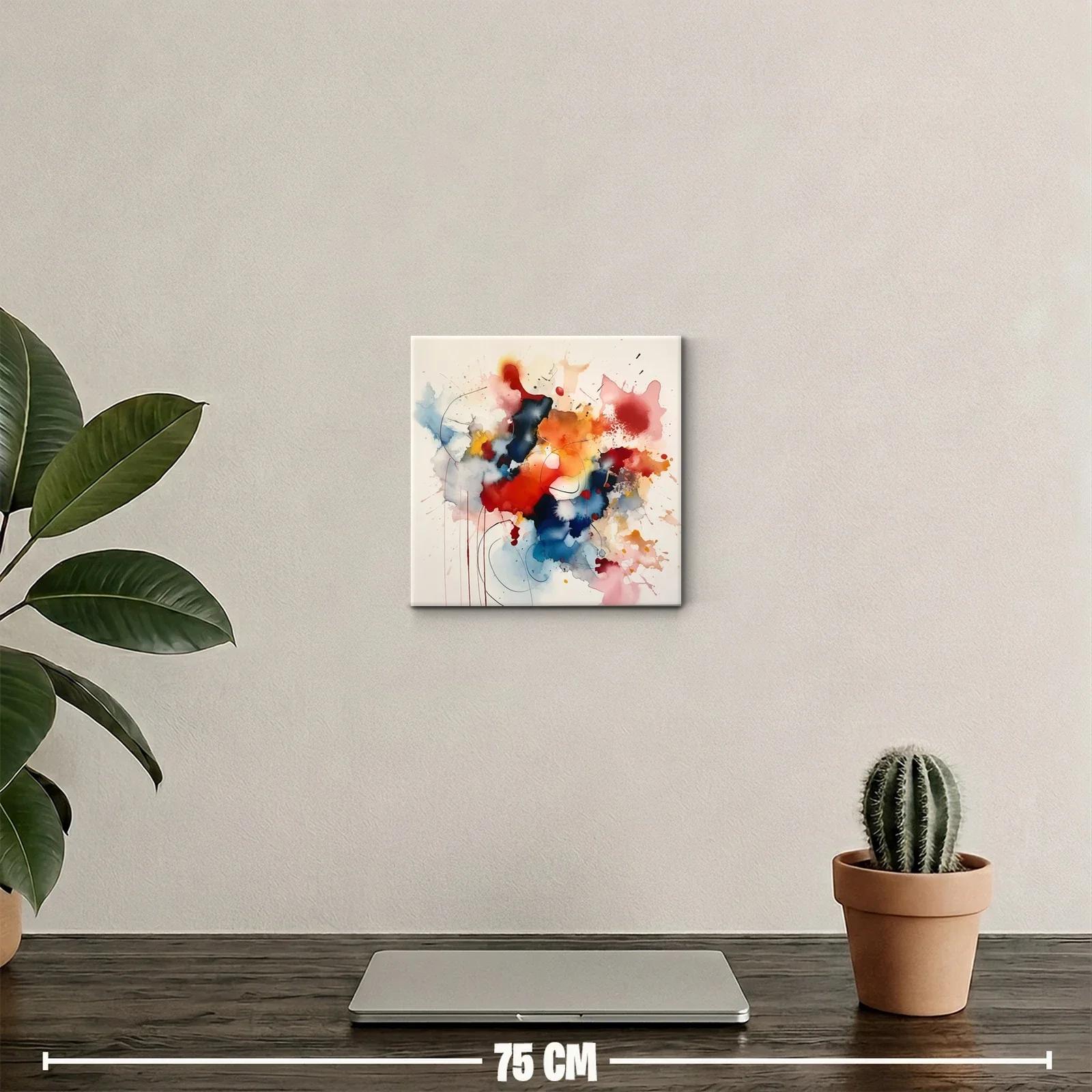 Cuadro abstracto con explosión vibrante de colores — miniatura 2
