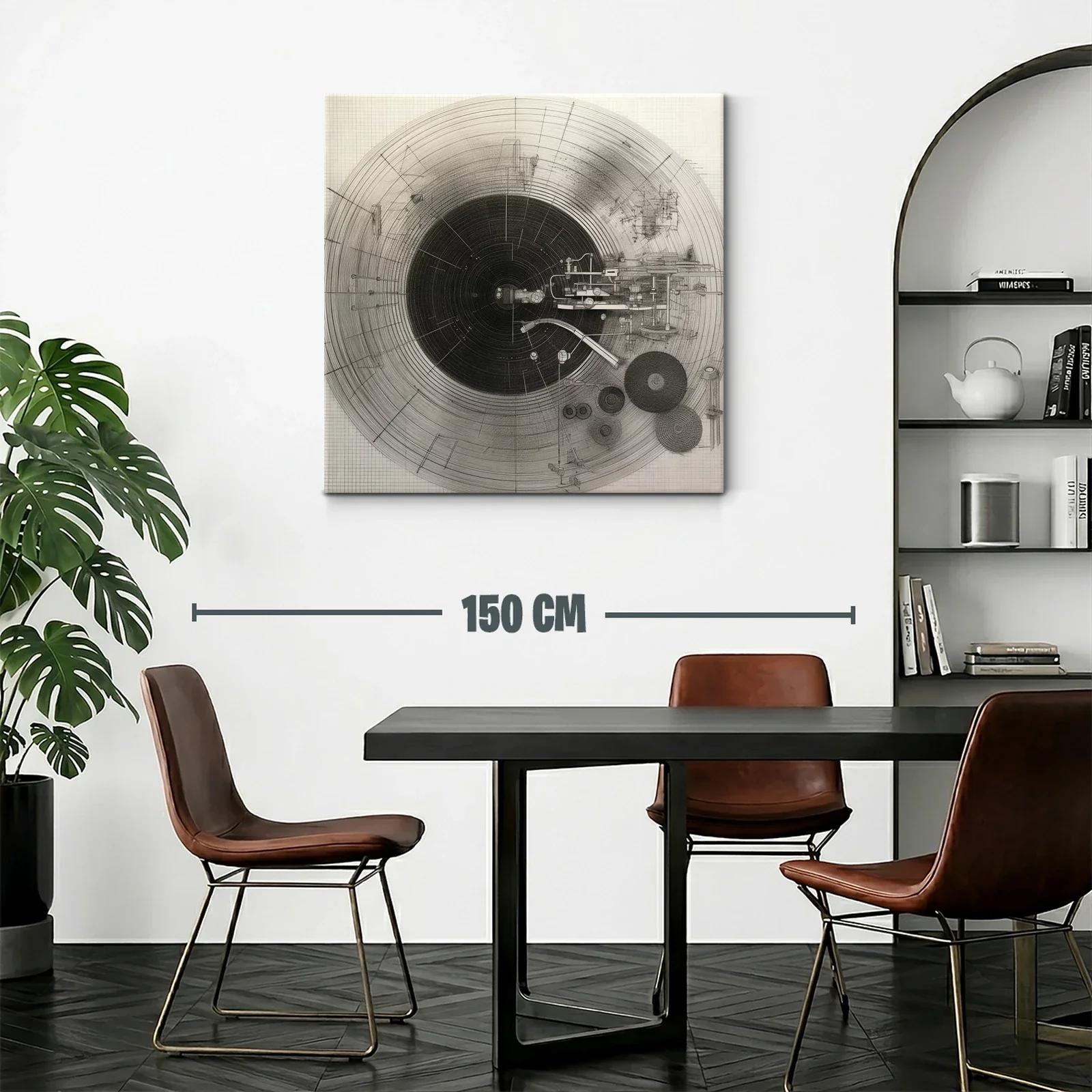 Diseño abstracto con círculos concéntricos y detalles técnicos — miniatura 2