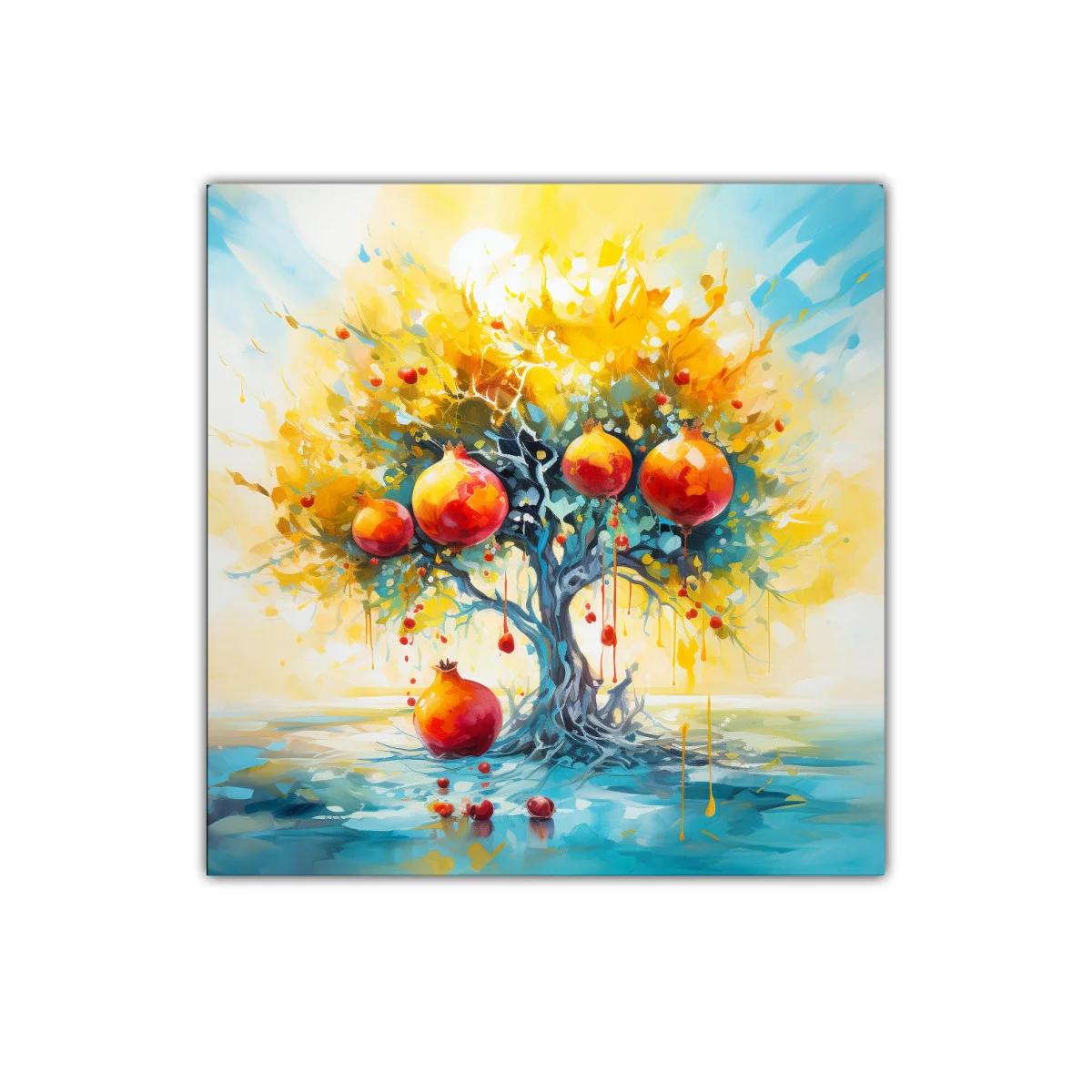 Árbol de granadas en vibrante explosión de color — imagen principal