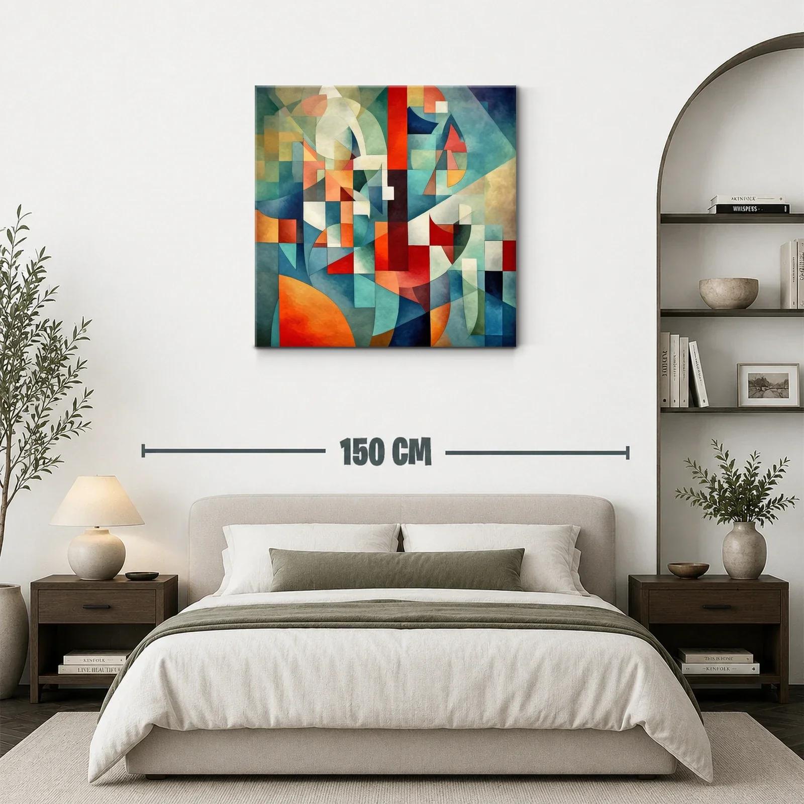 Composición abstracta con formas geométricas y tonos cálidos — miniatura 3