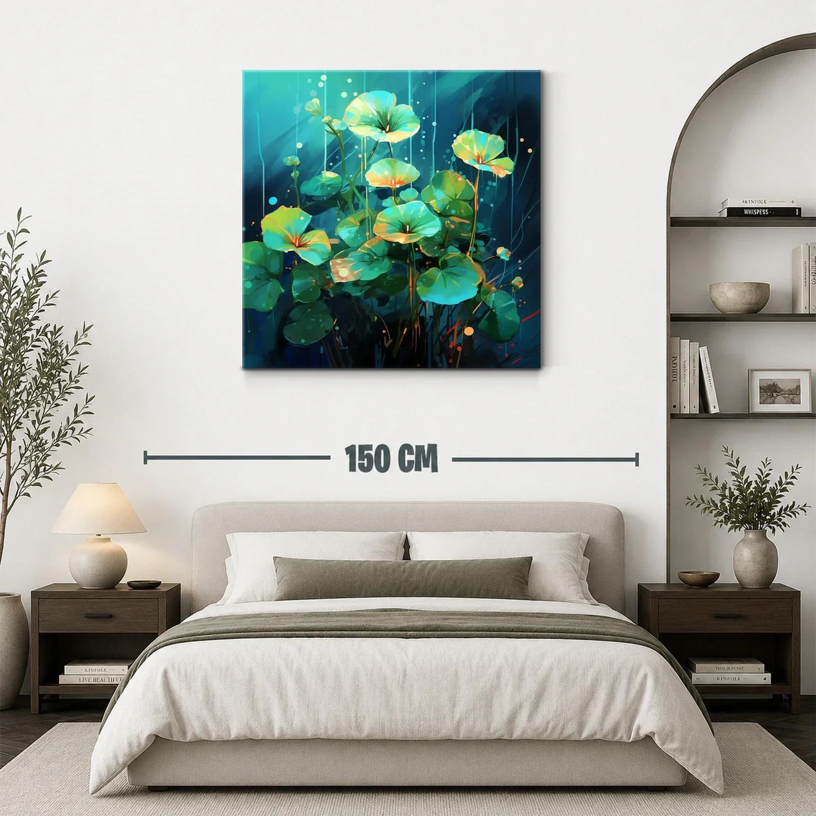 Elegancia natural con flores en tonos azul y verde — miniatura 3