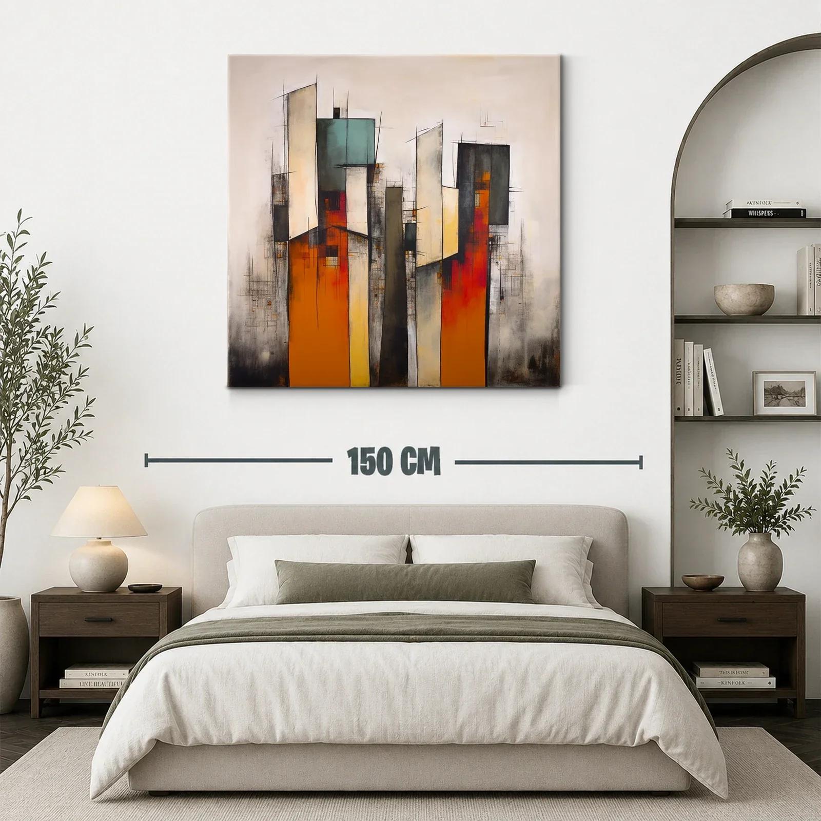 Composición abstracta con formas geométricas y tonos cálidos — miniatura 3