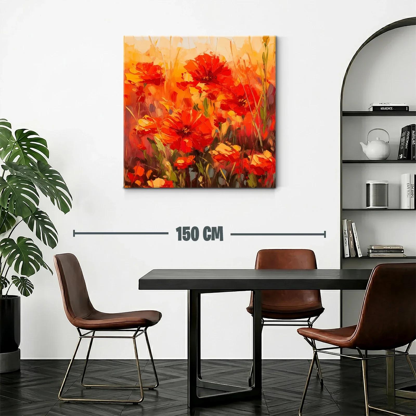 Explosión de amapolas rojas en atmósfera cálida — miniatura 2